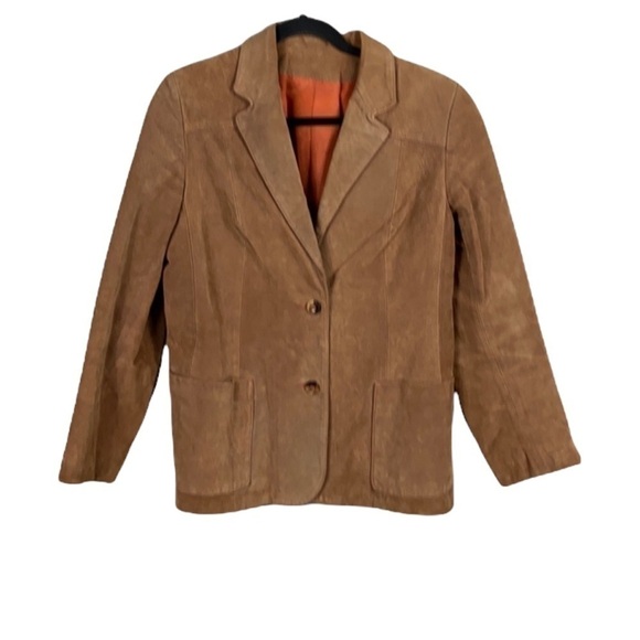 Vintage Suede Leather Blazer size 12(m/l) - Picture 2 of 16